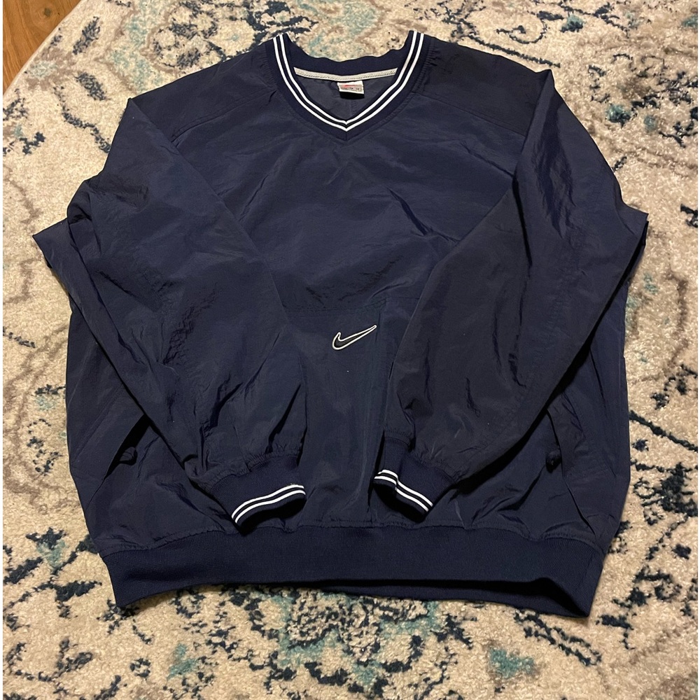 Nike Jacket Mens Extra Large pullover v neck Mid center swoosh